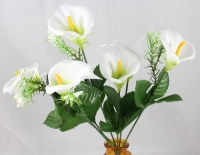 801255 white calla lily with gypsophilia bush